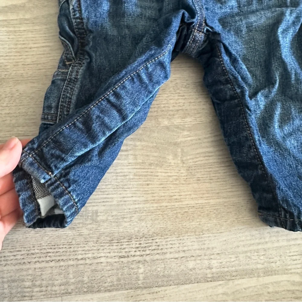 OshKosh B'gosh Lined Classic Blue Denim Overalls 6-9 months